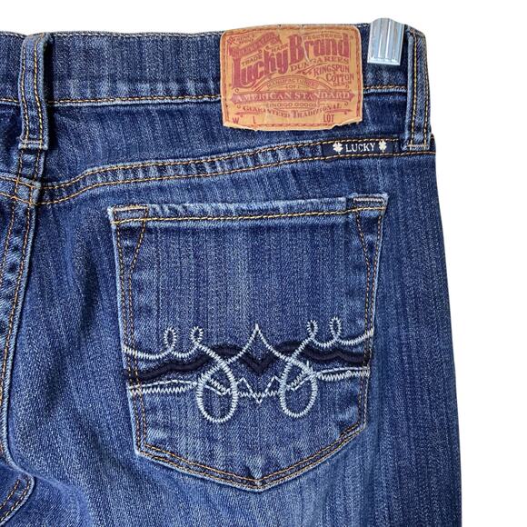 Lucky Brand Sz 8/29 ‘Zoe Boot’ Jeans Bootcut  Dark Wash Stonewashed Y2K Western - Picture 6 of 15